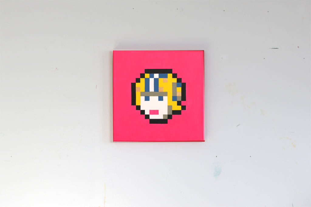 commander keen shareware nintendo pixel heroes pixelart acrylic painting ivo zibulla leipzig