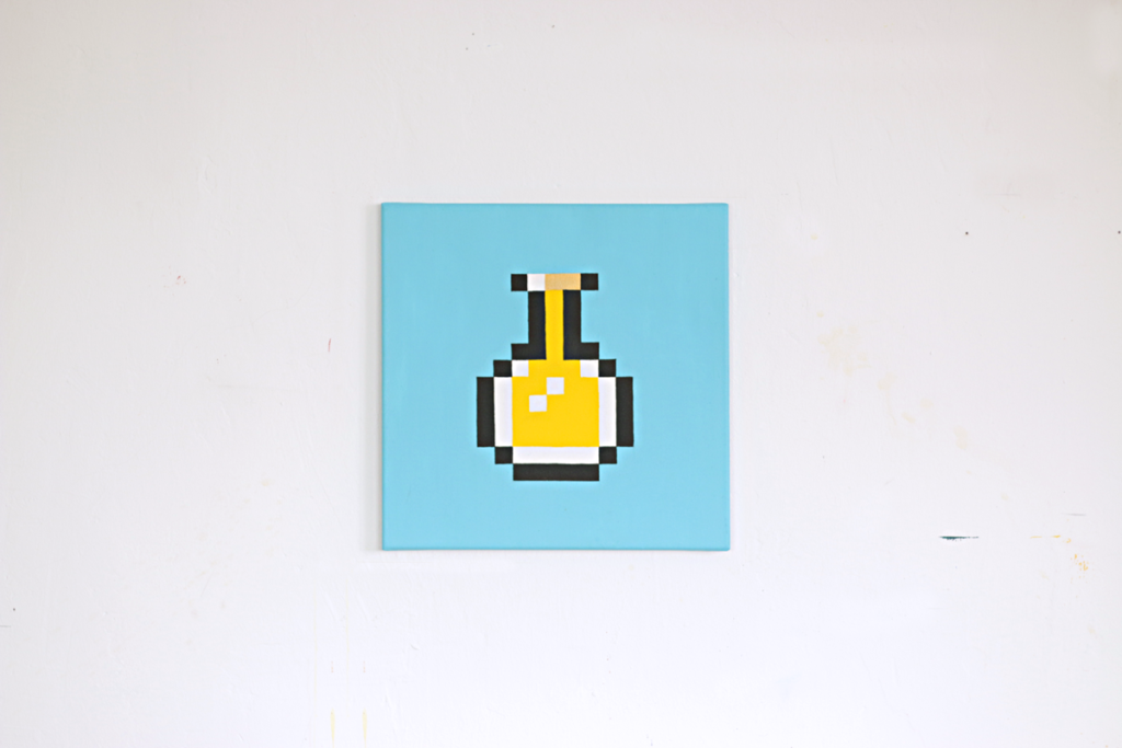 integrieren acrylic fine pixel art painting ivo zibulla leipzig