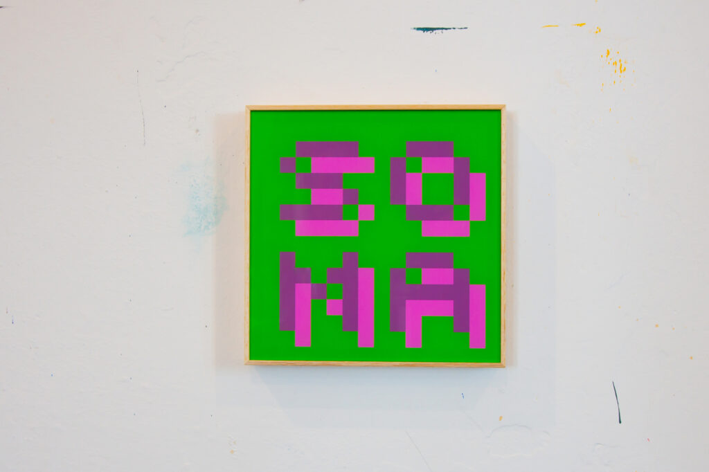mental codes art gliclee print ivo zibulla pixel art symbolic art leipzig
